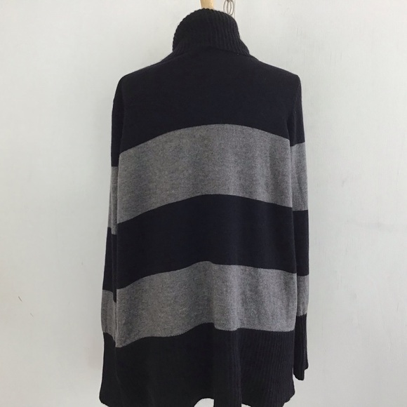Caslon Wool/Cashmere blend black and grey stripe open front cardigan Size 2X - Picture 3 of 6